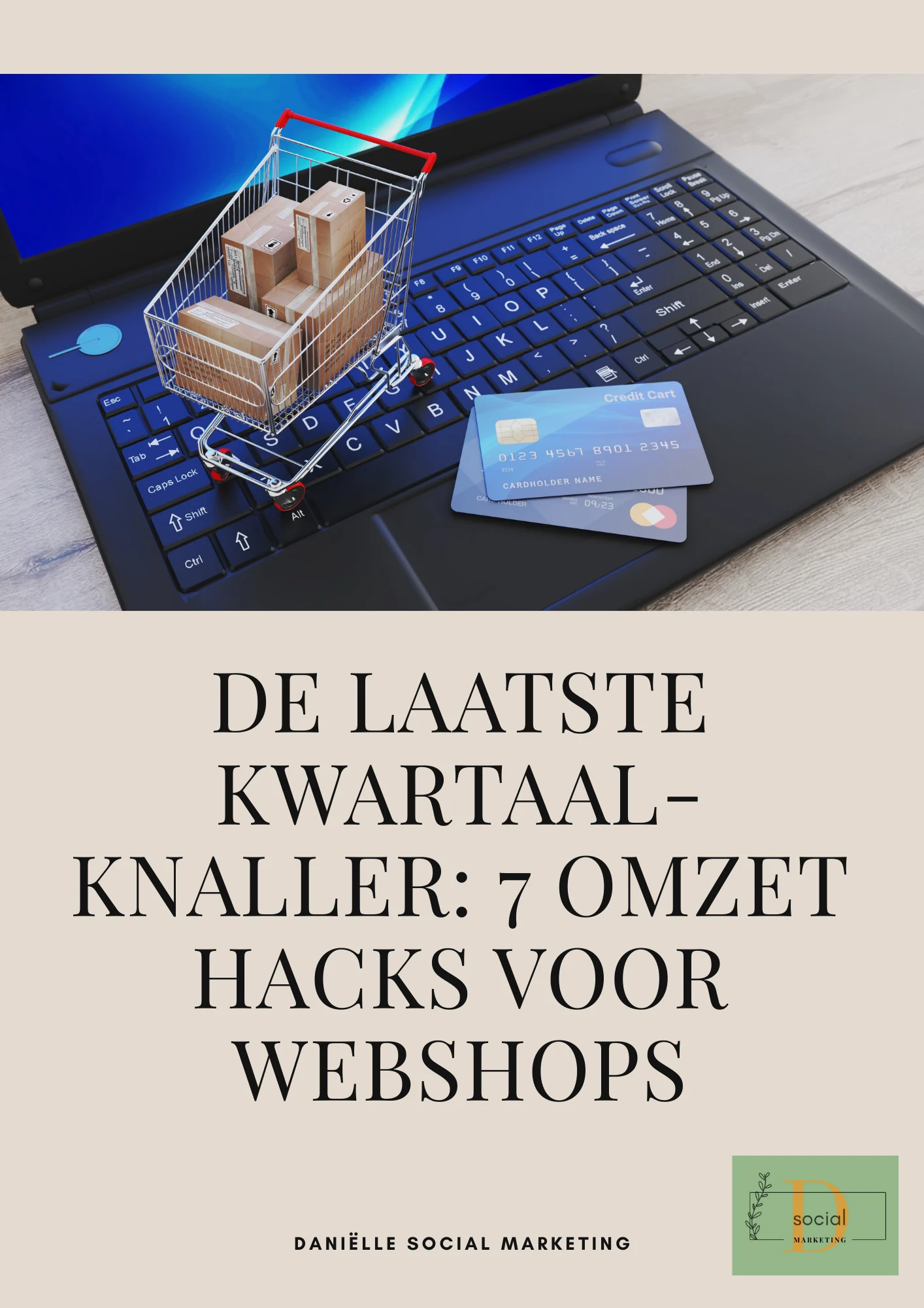 Gratis e-book van Danielle social marketing met 7 hacks voor meer omzet tijdens de feestdagen